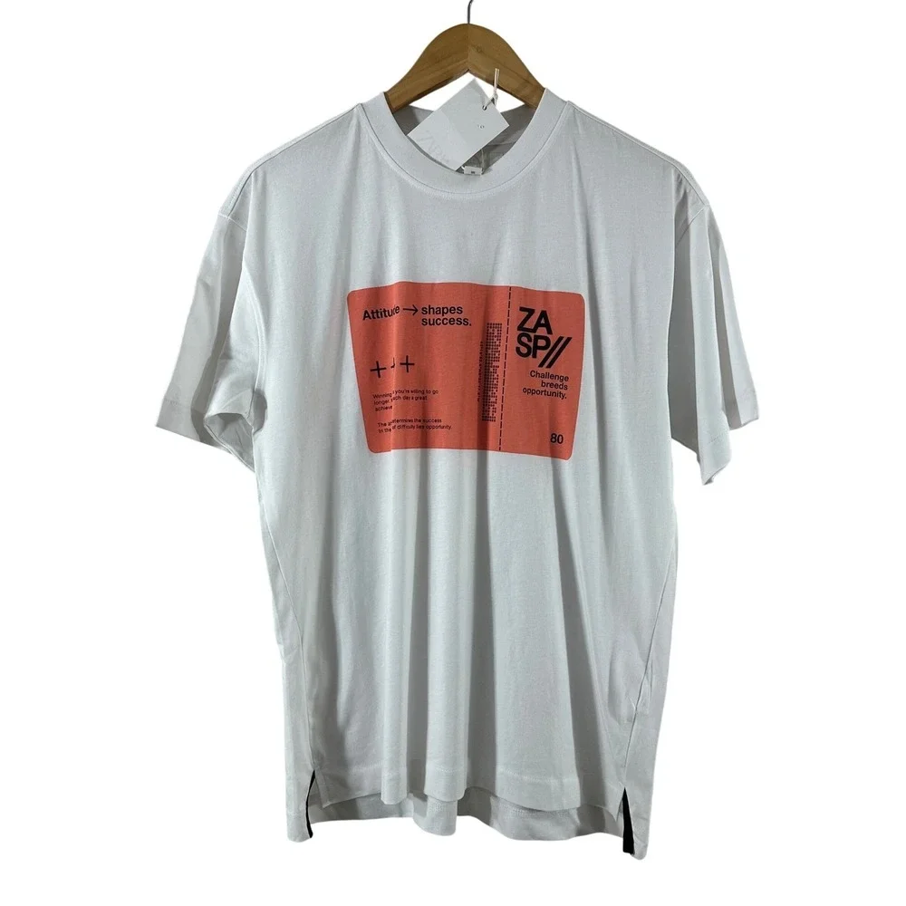 Zara Boy's‎ Tee White 100% Cotton Graphic Motivation Quotes Attitude Size 13/14